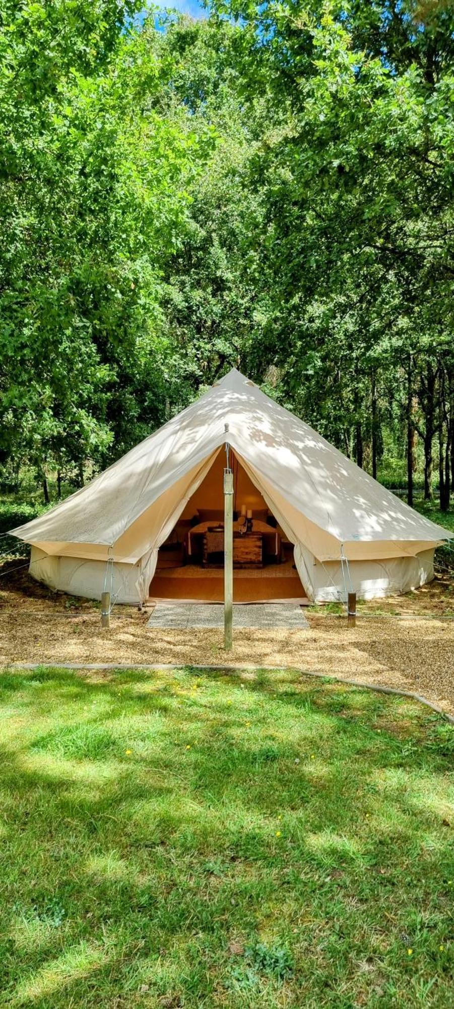 Luxury Bell Tent At Camping La Fortinerie Mouliherne Екстериор снимка