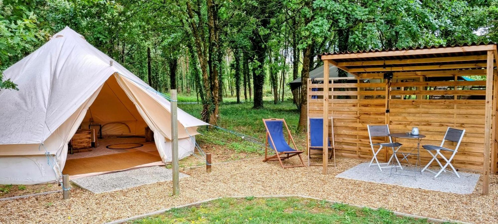 Luxury Bell Tent At Camping La Fortinerie Mouliherne Екстериор снимка