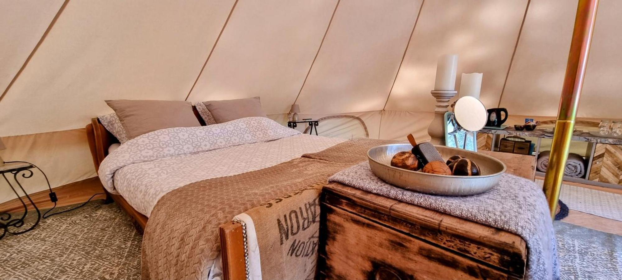 Luxury Bell Tent At Camping La Fortinerie Mouliherne Екстериор снимка
